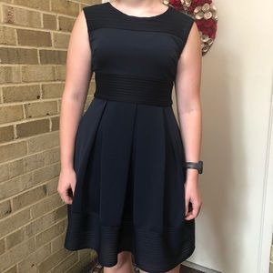 Navy Blue Knee Length Dress